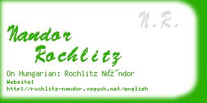 nandor rochlitz business card